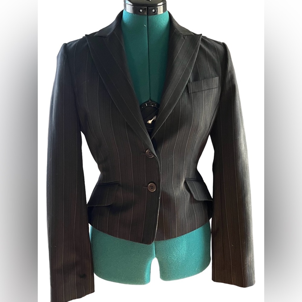 BCBGMAXAZRIA Women’s Pinstriped Blazer
